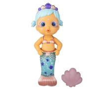 Bloopies Mermaids Sirène Lovely | Poupée de Bain Sirène Qui Change de Couleur dans l'eau et Fait des Bulles, avec 1 Animal de mer | Jouet de Bain pour Enfant +2 Ans