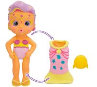 Bloopies Mermaids Sirenetta Magiche Code Audrey Poupée sirène avec Queue Amovible et Son ami de la mer ; vaporiser l'eau et Faire Bulle ; Jeu de Bain et Jeux d'eau pour Enfants à partir de 2 Ans