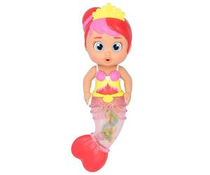 BLOOPIES Shimmer Mermaids Taylor, Jouet de Bain, Sirène avec Nageoire Transparente Remplie de Charms Brillants Qui Projette de l'eau, Cadeau Jouet pour Enfants de 18 Mois et Plus