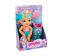 BLOOPIES Sirènes Queue Magique Lovely | Poupée sirène avec Queue Amovible et Son ami de la mer ; Lance des Jets d’Eau et Fait des Bulles - Jouet et Jeu de Bain pour garçons et Filles