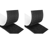 Blooven Scratch Autocollant Double Face, 5 Mètre 50 mm Rubans Adhésifs, Bande Agrippantes Adhésives Avec Crochets Et Boucles (50 mm x 5 m, Noir) (Lot de 2)