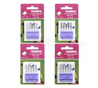 BLOOY ELx705 Lot de 4 aiguilles universelles pour surjeteuse Janome, Singer, Brother (taille 10, 11, 12, 14)