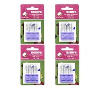 BLOOY ELx705 Lot de 4 aiguilles universelles pour surjeteuse Janome, Singer, Brother (taille 10 et 12)