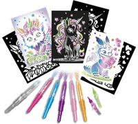 Blopens - LANSAY - Créatures pailletées - 6 pochoirs - Des 6 ans