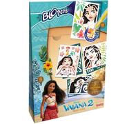 Lansay - BLOPENS - Disney VAIANA 2 Tropi-Cool - Mini feutres à souffler Enfants dès 5 Ans - Activité créative Disney avec pochoirs réutilisables - 6 Mini Blopens - Bouchons lavables
