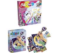 BLOPENS - Lot Set Activités Féeriques + Coffret Metallic - Kit Coloriage À Souffler & Dessins Aux Effets Pointillés - Couleurs Métalliques - Pour Enfants Dès 5-6 Ans - 8 Dessins - Pochoirs