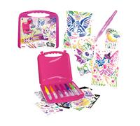 Lansay – Mallette Ma Univers Fantastique – Feutres à souffler 6 Blopens, 6 pochoirs +40 stickers