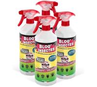Bloq Insectes Lot de 4x1L avec 4 Bouchons + 4 Pulvérisateurs