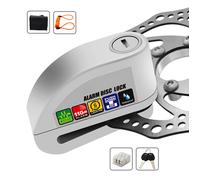 Bloque disque 110db en alliage d'aluminium avec câble rappel - Nearful - et 2 jeux de piles antivol moto homologué sra moto bloque