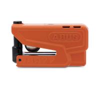 ABUS Bloque-disque Granit Detecto XPlus 8077 2.0 - Antivol de moto avec alarme et préalarme intelligente - En acier trempé - Pour la protection des motos de qualité supérieure - Orange