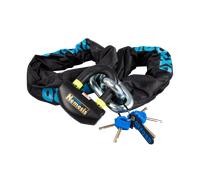 Oxford Nemesis LK474 Chaîne à maillons ronds et cadenas pour moto Noir 16 mm 2 m