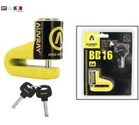 Auvray BD 16 Scooter, blocage du disque de frein Noir/Jaune Noir/Jaune