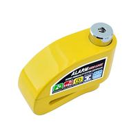 Bloque Disque Moto Alarme 130db Antivol Moto, Cadenas anti vole pour Moto Trottinette Scooter (Color : Yellow)