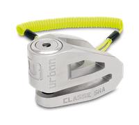 Urban Security Antivol moto UR210Y – Homologué SRA, bloque-disque, double verrouillage ø10 mm, jaune