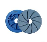 Bloque-escargot pour meule de polissage pour béton, marbre, granit - Disque abrasif en résine de 125 mm avec biseau pour bord, utilisation humide, grain 50 (grain 800)