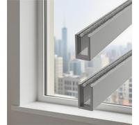 Bloque-lumière for Stores de fenêtre, Rails latéraux, Lot de 2, Rails occultants en U, rainure latérale, Bloque-lumière for Rideaux, Chambre d'enfant, Bureau, Salle de Bain(Gray,70cm/27.56in)