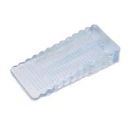 bloque porte Butée de porte en caoutchouc antidérapant, pas besoin percer trous, elle peut se déplacer, usage domestique, cale avant anti-collision, maison(Transparent-Small)