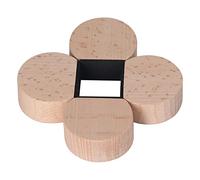 Bloque - porte en Bois, Rond, Lot de 4, Antidérapant et Anti - collision, 2.2 x 4 x 4.4 cm - Silence Assuré, Forte Adhérence, Pour Bureau et Chambre