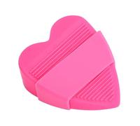 Bloque-porte En Forme De Cœur, Cale-porte En Silicone Antidérapant, Sans Perçage, Protection Murale Portable, Accessoire Décoratif, Convient À Types De Sols (Rouge)
