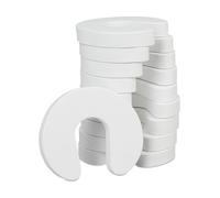 Relaxdays Bloque-Porte, Lot de 10, pour tiroir, Anti-pincement pour bébés et Enfants, Mousse, HLP 2 x 9 x 10,5, Blanc