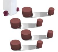 Bloque porte sol 4,5 o 6 unités - Bloc porte interieur blanc ou marron - butee de porte adhesive - arret de porte sol - stop porte (marron oscuro 5)