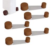 Bloque porte sol 4,5 o 6 unités - Bloc porte interieur blanc ou marron - butee de porte adhesive - arret de porte sol - stop porte (marron claro 6)
