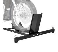 Bloque roue de moto pour pneu avant - HOMCOM - support de verrouillage réglable 14 niveaux - pour Ø34-84 cm capacité 816,5kg - noir