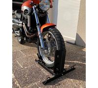 Bloque Roue Moto Acier - étrier réglable Selon Le diamètre 13 à 21 Pouces - Stand Moto - Permet Un stationnement & Transport Vertical sécurisé