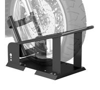 Bloque roue moto - HOMCOM - en acier - avec 3 trous réglables en hauteur - compatible avec les roues de 381 à 533,4 mm - noir