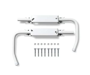 BLOQUE VOLET BLANC: 2 Arrêts de volet avec poignée pour ouvrir et fermer facilement tous volets battants sans se pencher. Blocage des volets ouverts. Facilité et sécurité au quotidien.