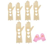 Bloquer des gants en bois, Bloc à gants en bois de 6 pièces, de forme bloquant, modèle outil de tricot, affichage de ménage gants à tricoter à la main moules pour principes