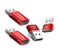 Bloqueur de données 4e génération (4 pièces) - Bloqueur de données USB C et bloqueur de données USB, pour tout chargement de téléphone portable USB C, protection contre le piratage, bloqueur de