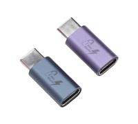 Bloqueur de Données de Chargement de Téléphone, Chargement sécurisé, compatibilité Universelle, Matériau en Alliage D'aluminium, Bleu Gris Gris Violet, 2 Pièces