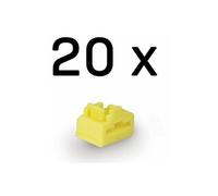 Lindy Bloqueurs de port RJ-45 sans clé - Pack de 20, Jaune
