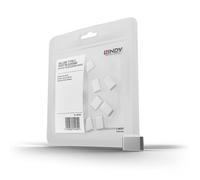 LINDY Verrouillage de port USB-C® jeu de 10 blanc sans clé 40439