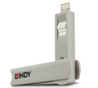 Bloqueur de port USB Type C - LINDY - Kit avec t 4 verrous - Blanc - Garantie 2 ans