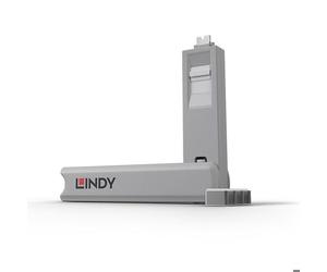 Bloqueur de port USB Type C - LINDY - Kit avec t 4 verrous - Blanc - Garantie 2 ans