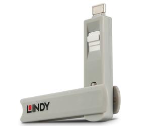 Bloqueur de port USB Type C - LINDY - Kit avec t 4 verrous - Blanc - Garantie 2 ans