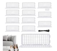 Bloqueur sous le canapé - Barrière en polypropylène pour animaux de compagnie - 14,57 x 4,72 x 6,5 pouces - Système de blocage en douze parties - Installation facile - Design robuste - Salle à manger