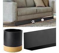 Bloqueurs de jouets sous le canapé, sangles de blocage réglables pour empêcher les objets de glisser sous le canapé, le lit, les meubles (noir)