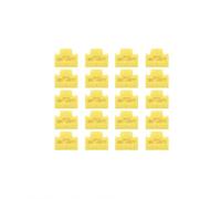 Bloqueurs de port RJ-45 (sans clé) - Pack de 20, Jaune