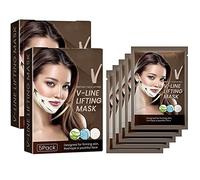Bloskin Lift Mask, V - Line Lifting Mask Double Chin Réducteur, Face Sliming Strap Double Chin Réducteur - V - Shape Minceur Masque Visage Double Chin Réducteur-10pcs