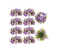 BLOSMON Fleur Artificielle Boule Mariage Decoration 10 Pièces Lilas Pivoines Bouquet Fleurs Artificielles pour Deco Mariage Chemin de Table Fausse Flowers pour Décoration Salon Maison Anniversaire