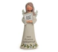 Blossom Bucket Feather & Grace Figurine d'ange Gardien avec Inscription « Auntie You Always Understand »
