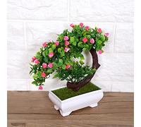 Blossoma Bonsaifake Artificiel Blossoma Bonsaï Artificiel Fake Flower Potted Pl Décor tombant. Valeur de l'expérience Résiste en Plastique fabriqué et de Haute qualité et Maintient et Maintient