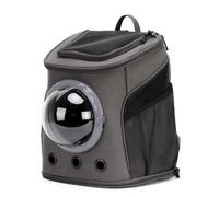 BLOSSOMLIFE Grand sac à dos de transport à bulles pour animaux de compagnie, chats, chiens, chiots, caisse pour chat, approuvé par les compagnies aériennes (taille L, gris)