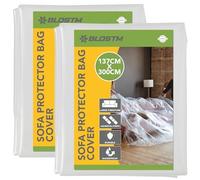 BLOSTM 2 Housses de Protection pour Canapé 300cm x 137cm | 2 Sacs de Rangement pour Canapé, Housses Anti-Poussière Extra-Épaisses pour Meubles, Housses en Plastique Imperméables