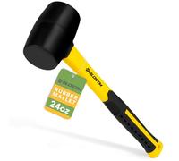 BLOSTM Maillet en caoutchouc robuste - Maillet en caoutchouc solide de 680,4 g pour dalles, brique, piquets de tente, carrelage, maillet de pavage - Maillet en caoutchouc de 32 cm (ne laisse pas de