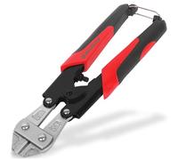 BLOSTM Mini coupe-boulons de 20,3 cm - Coupe-fil robuste traité thermiquement pour une durabilité maximale, coupe-chaîne avec poignée ergonomique en caoutchouc - Coupe-cadenas pour clôture (rouge)