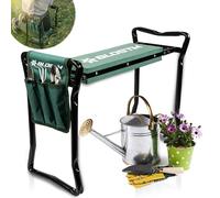 BLOSTM Repose-Genoux et siège de Jardin 2 en 1 | Pliable et Portable Tabouret de Jardin, Coussin en Mousse épaisse et Souple, avec Pochette pour Outils de Jardinage